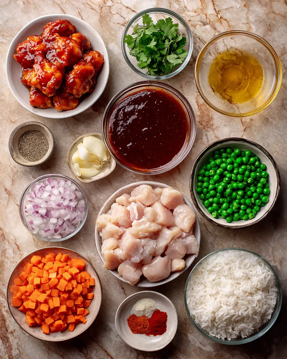 Ingredients for Sweet & Savory Bliss: Discover the Ultimate Honey BBQ Chicken Rice