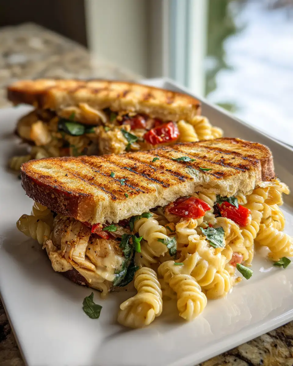 Final dish - Savor the Flavor: Honey Pepper Chicken Panini Pasta Delight