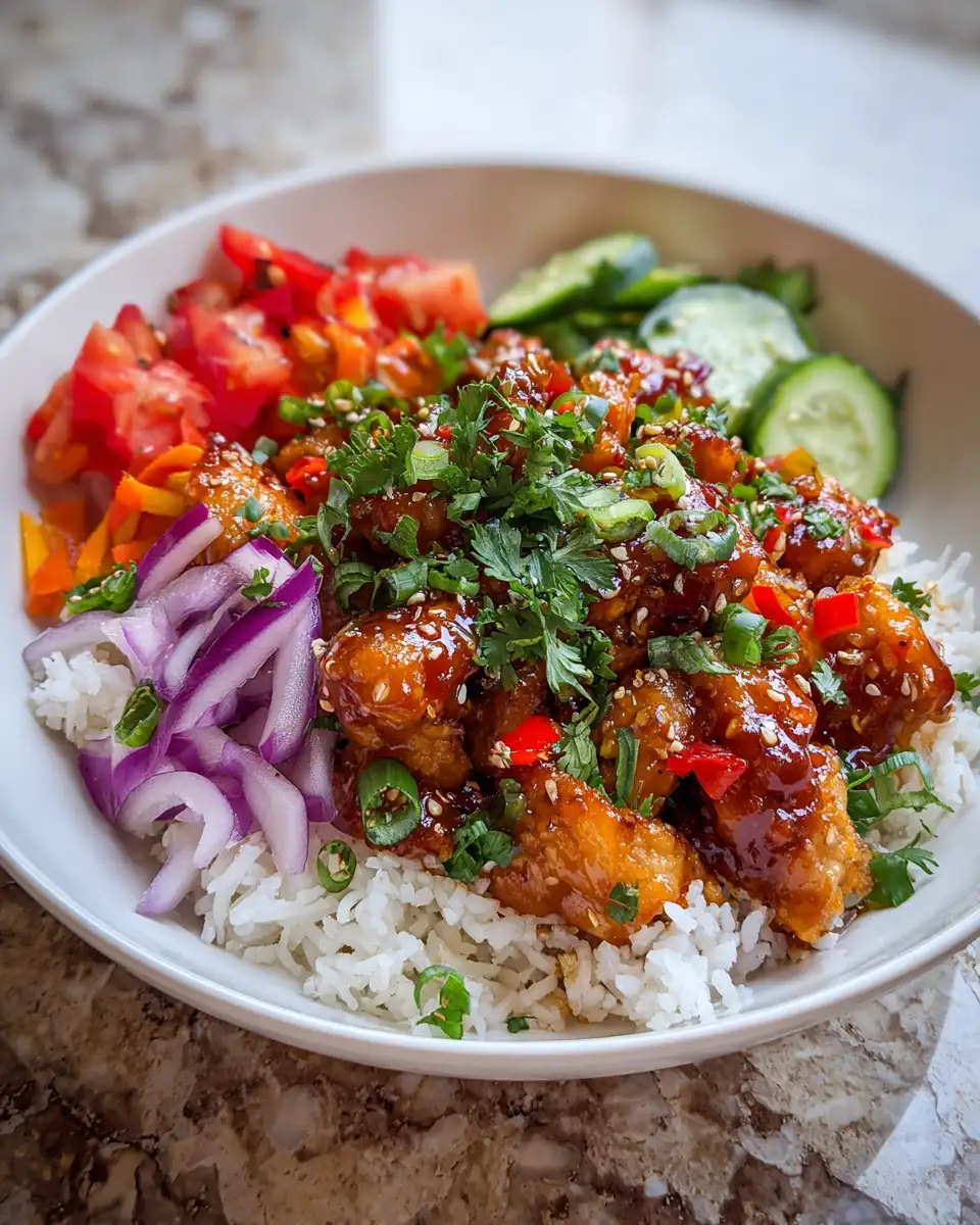 Sizzling Hot Honey Chicken Bowl: A Sweet and Spicy Sensation - Featured Image