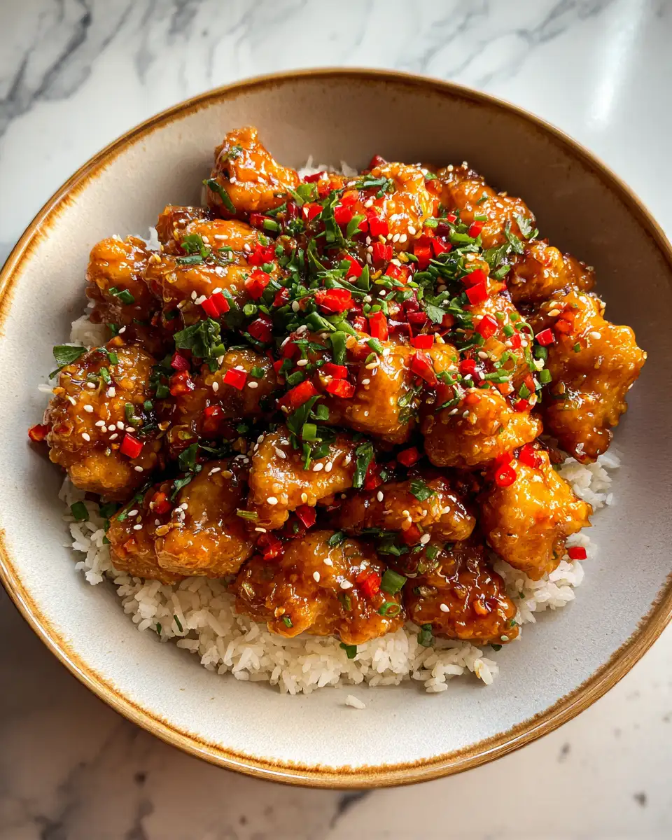 Final dish - Sizzling Hot Orange Chicken: A Flavor Explosion in Every Bite
