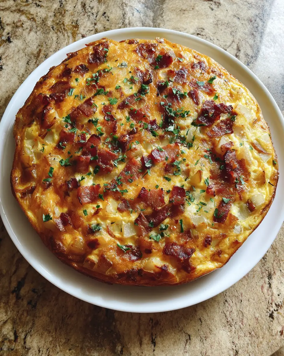 Savor the Flavor: Ina Garten's Bacon Potato Frittata Delight 6 Final dish - Savor the Flavor: Ina Garten's Bacon Potato Frittata Delight
