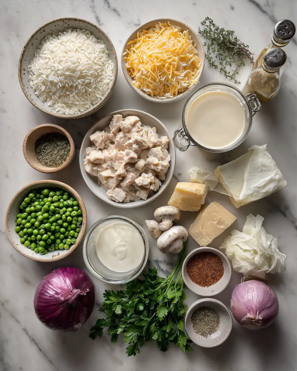 Ingredients for Cozy Up with Ina Garten's Ultimate Chicken and Rice Casserole Delight