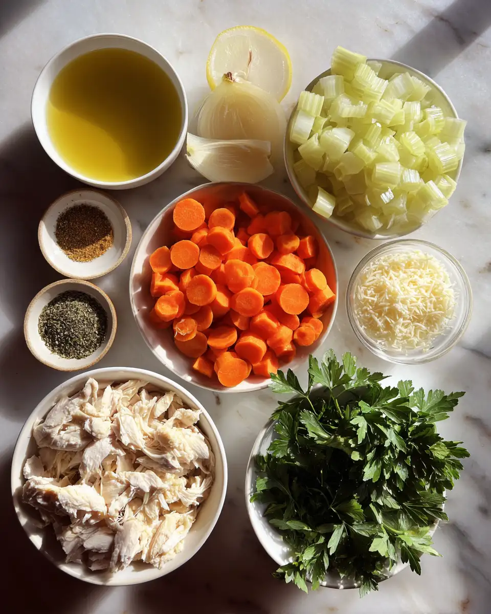 Ingredients for Healing Comfort in a Bowl Discover the Magic of Italian Penicillin Soup