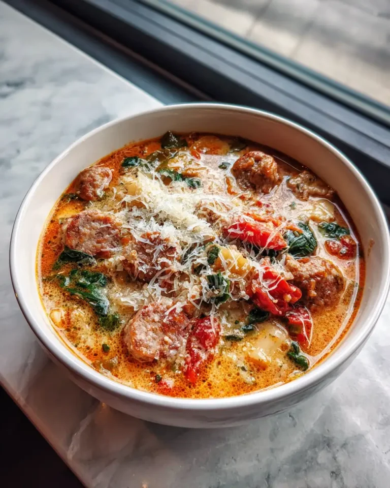 Savor the Comfort: Italian Sausage Soup with Creamy Parmesan - Featured Image