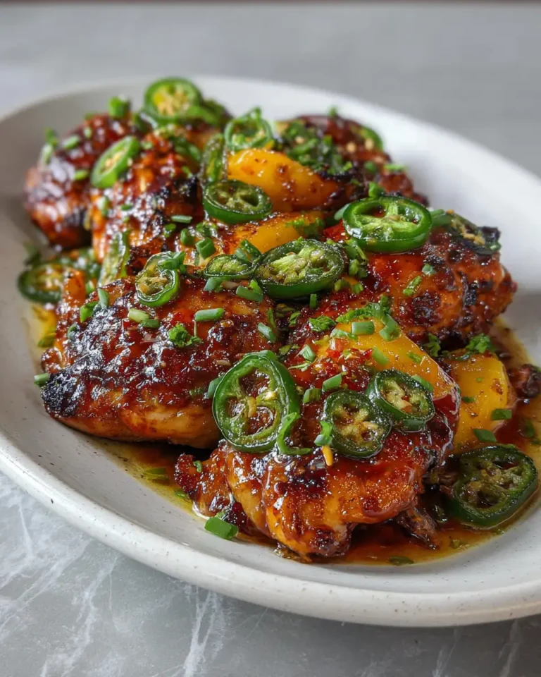 Spice Meets Sweet: Irresistible Jalapeño Peach Glazed Chicken - Featured Image