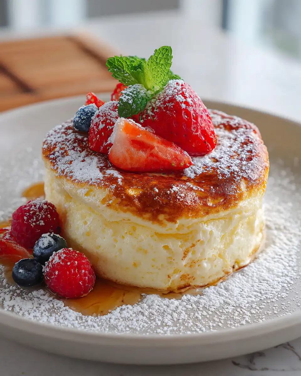 Final dish - Fluffy Cloud Delights: Discover the Magic of Japanese Soufflé Pancakes