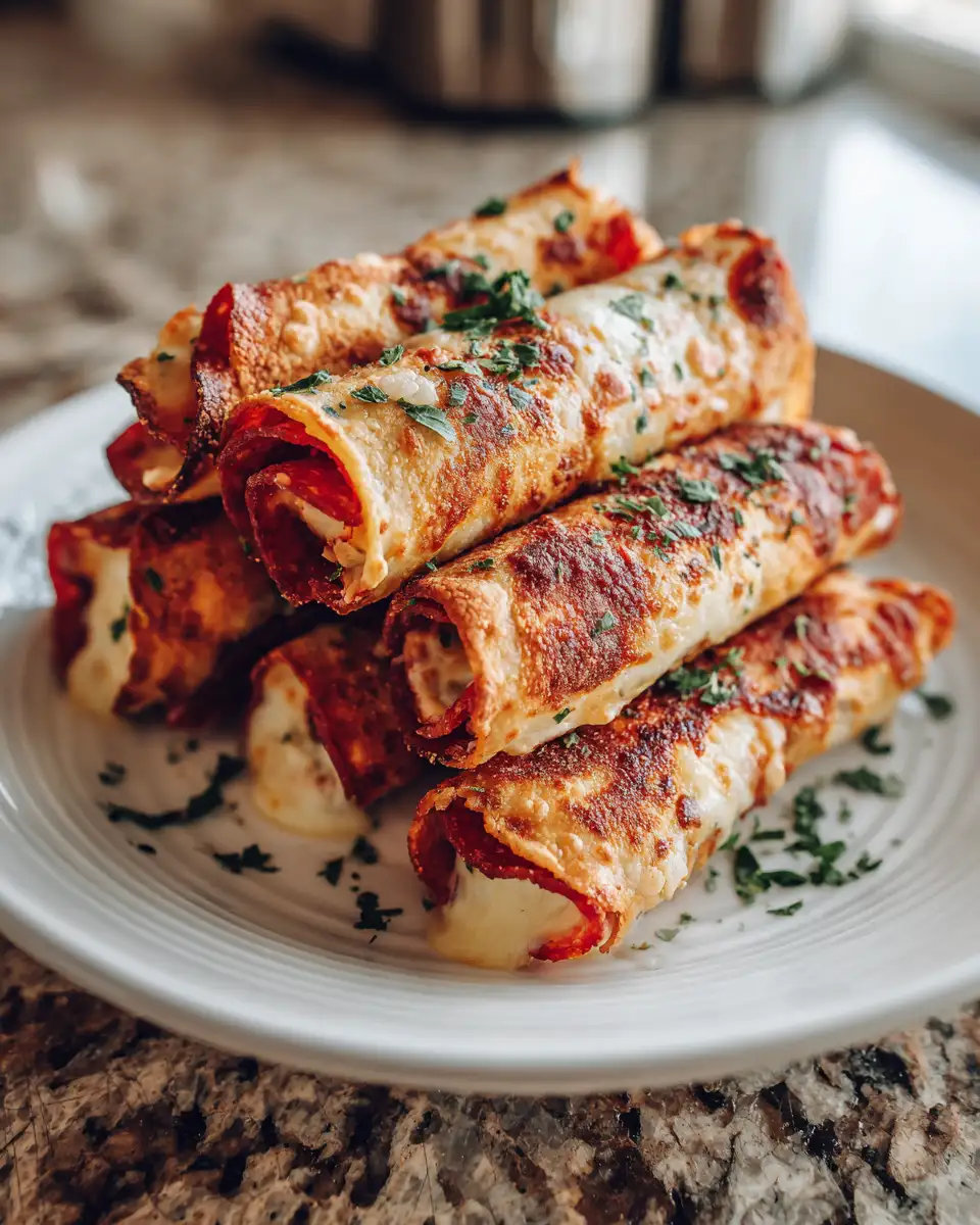 Irresistibly Cheesy Keto Pepperoni Roll-Ups for Guilt-Free Snacking - Featured Image