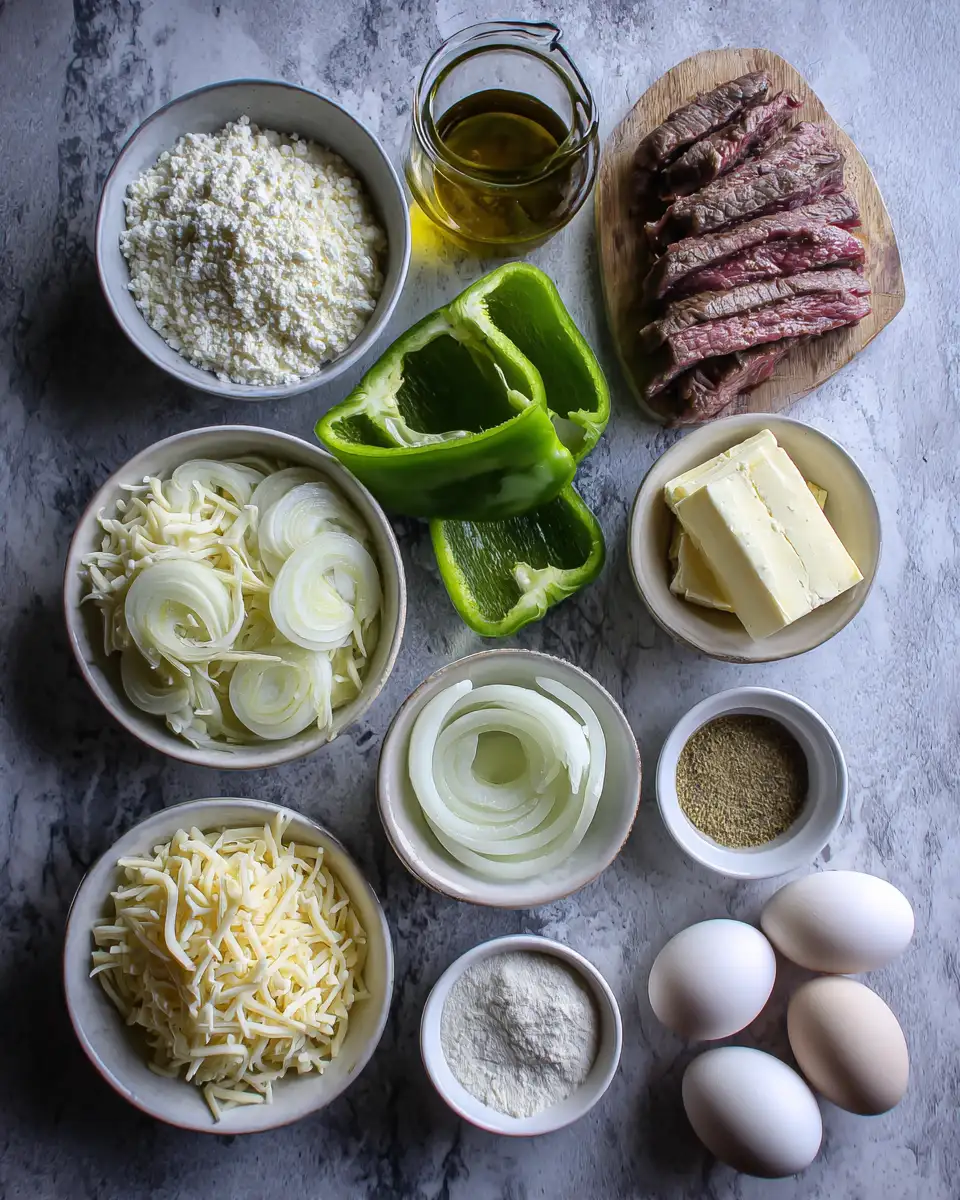 Ingredients for Savor the Flavor: Keto Philly Cheesesteak Rolls Revolutionize Low-Carb Dining