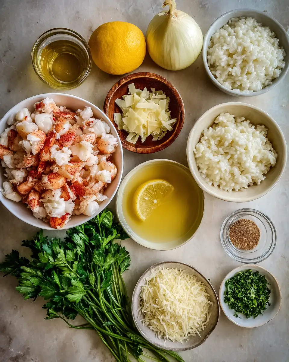 Ingredients for Decadent Lemon Butter Lobster Risotto: A Luxurious Twist on Comfort Food