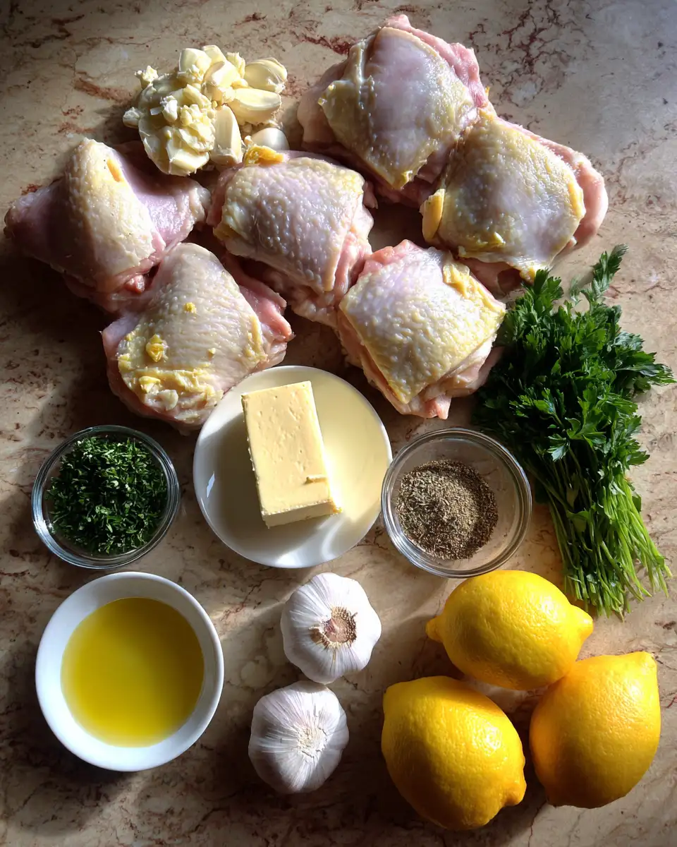 Ingredients for Zesty Lemon Garlic Butter Chicken Thighs That Will Wow Your Taste Buds