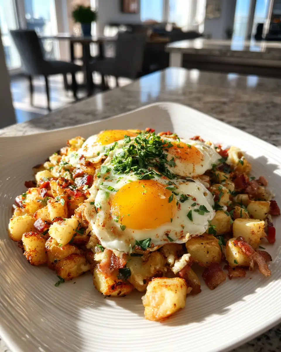 Final dish - Sizzling Loaded Brunch Potato Skillet Sensation