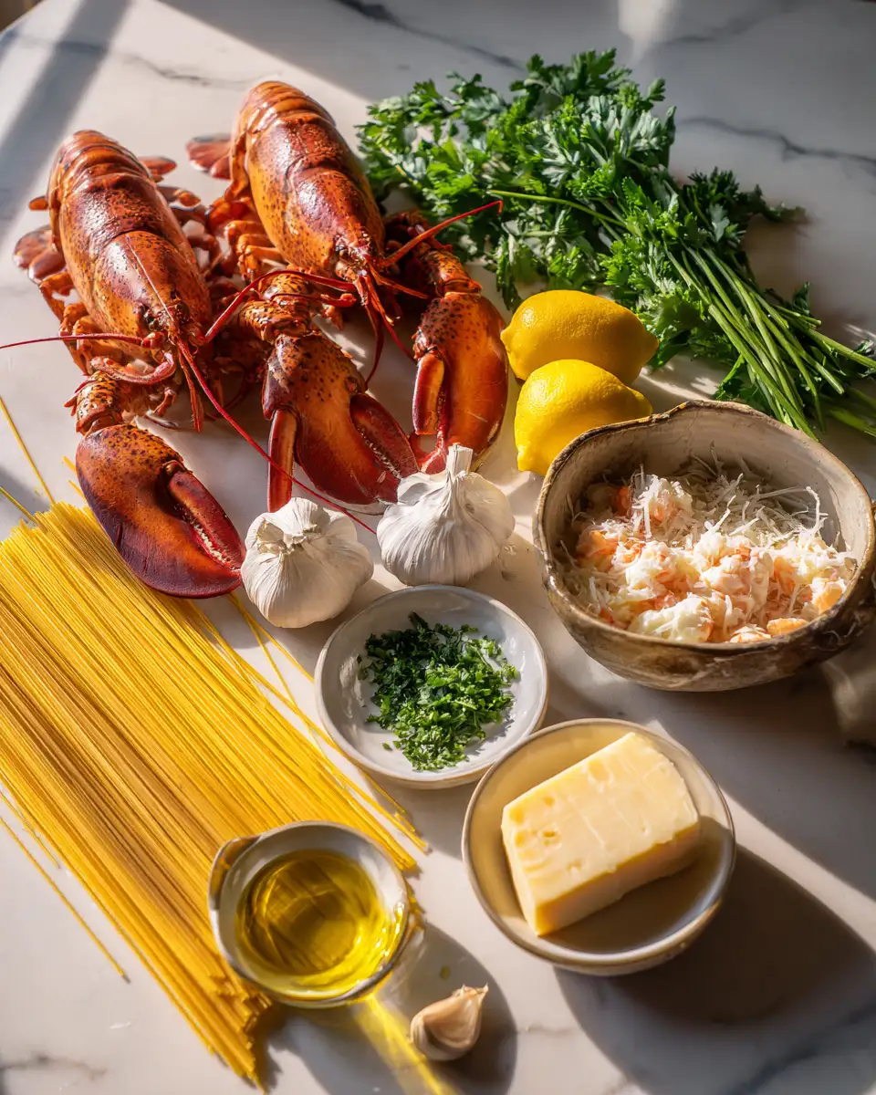 Ingredients for Dive into Decadence with Luxurious Lobster Linguine