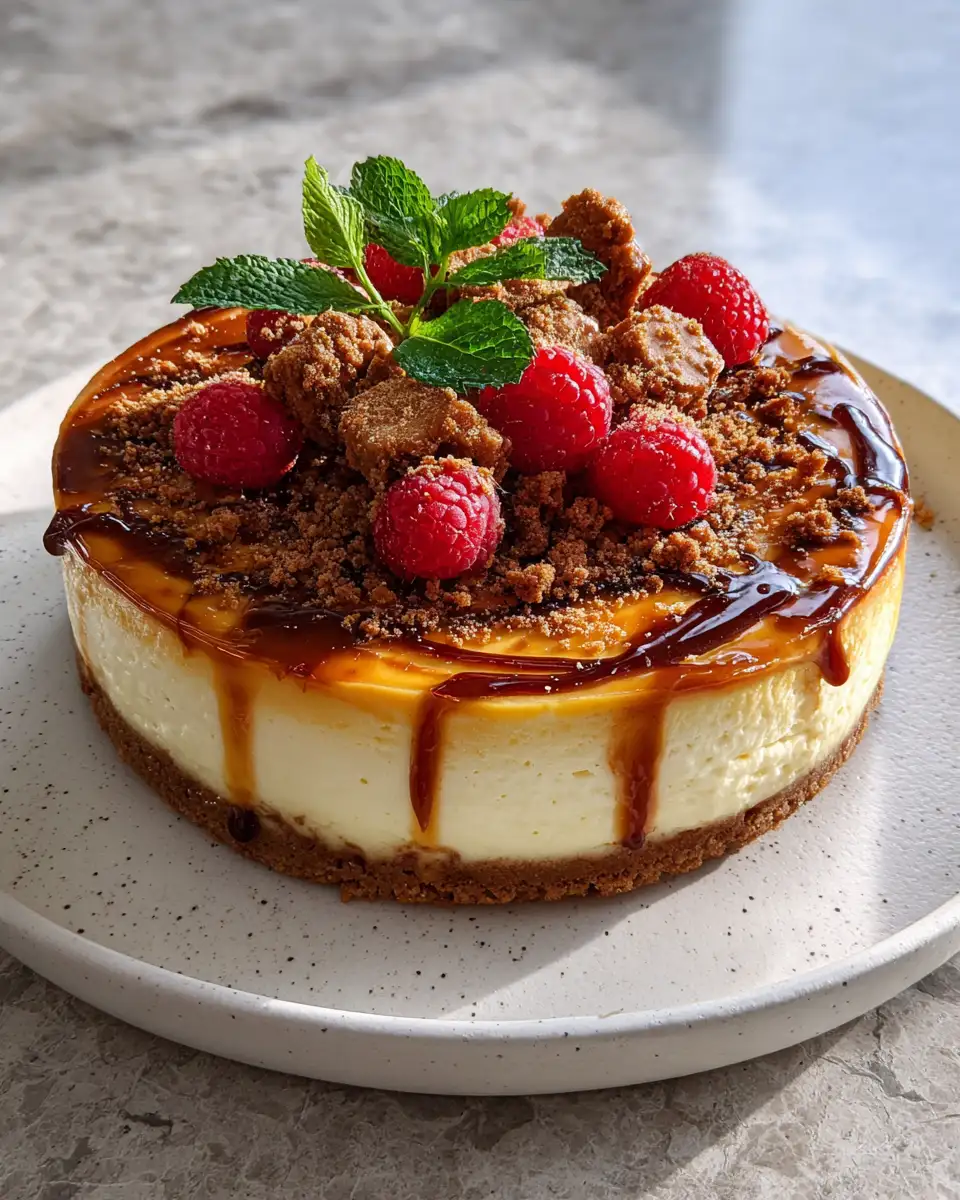 Final dish - Indulge in Decadence: An English Recipe for Lotus Speculoos Cheesecake