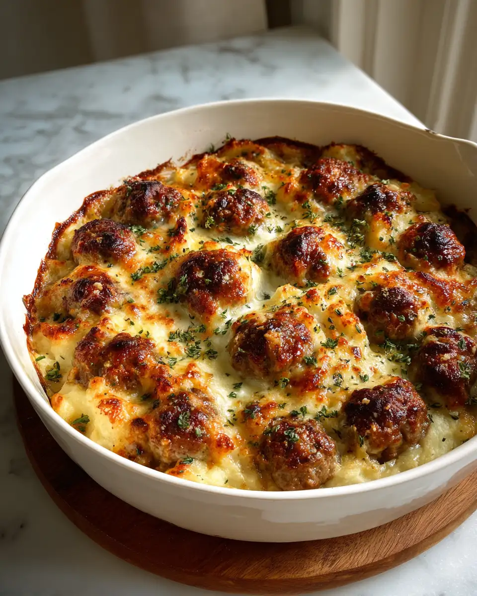 Ultimate Comfort: Meatball and Mashed Potato Bake Delight - Featured Image