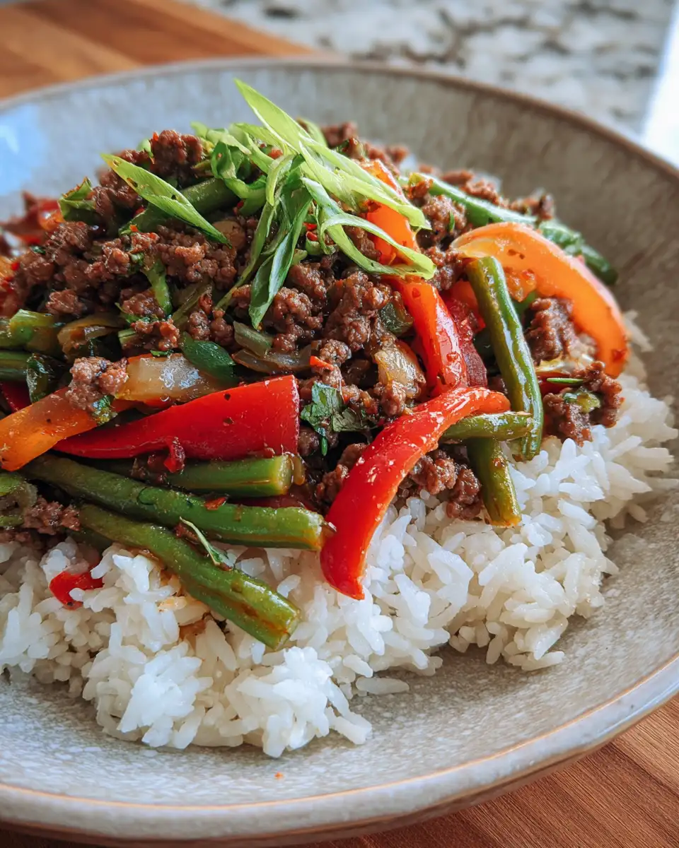 Final dish - Savor the Flavor: Mediterranean Ground Beef Stir-Fry Delight