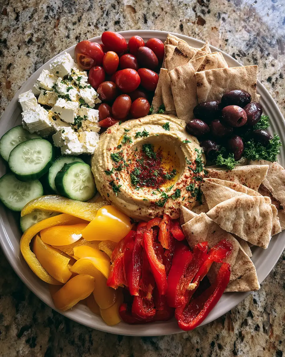 Ingredients for Dive into Delight: Crafting the Ultimate Mediterranean Hummus Platter Board