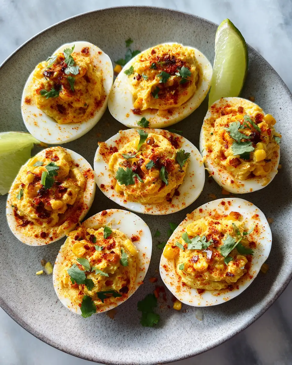 Final dish - Spice Up Your Appetizer Game with Mexican Street Corn Deviled Eggs
