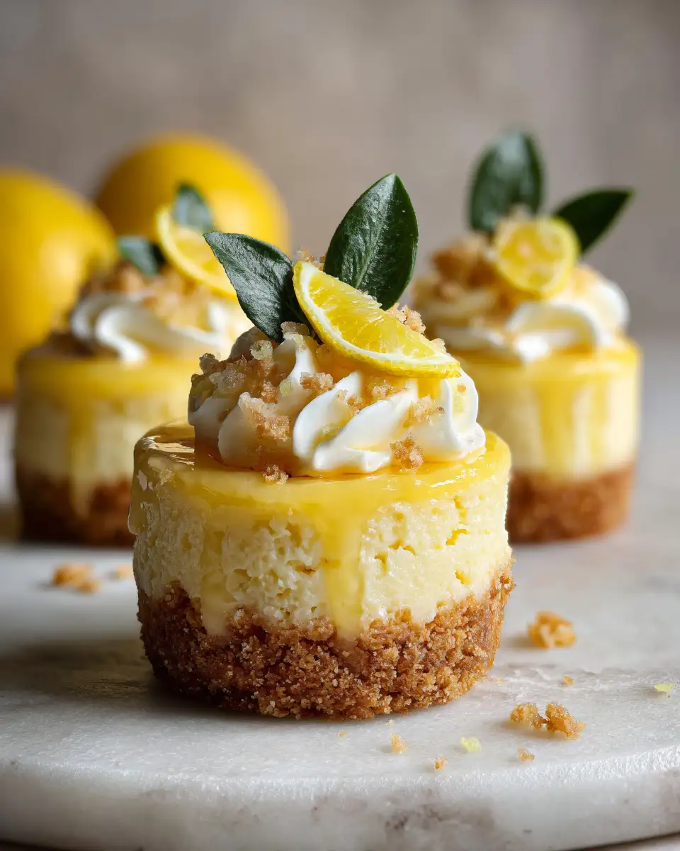 Final dish - Zesty Delight in Every Bite Mini Lemon Cheesecakes