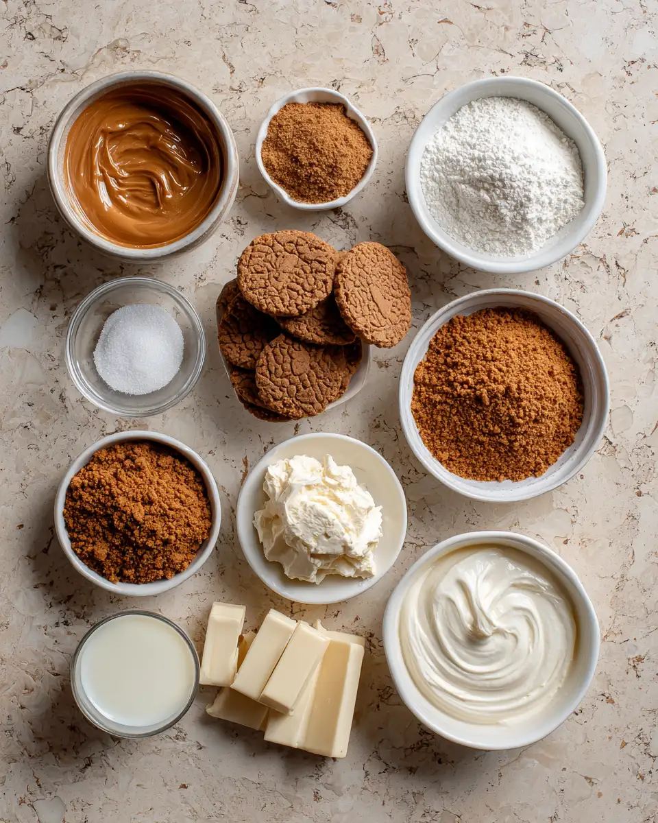 Ingredients for Irresistibly Easy No-Bake Biscoff Delights