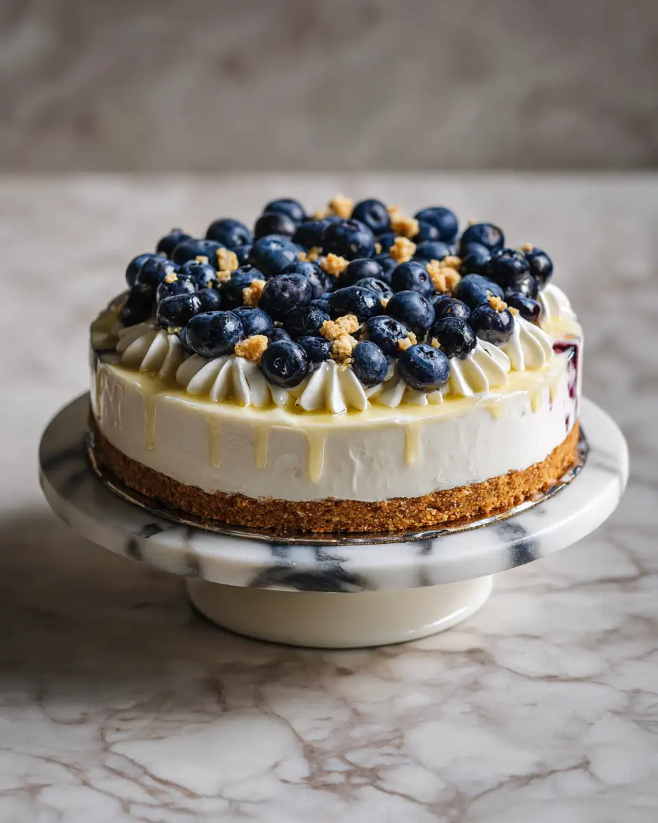 Final dish - Zesty Indulgence: No-Bake Lemon Blueberry Cream Cake Delight