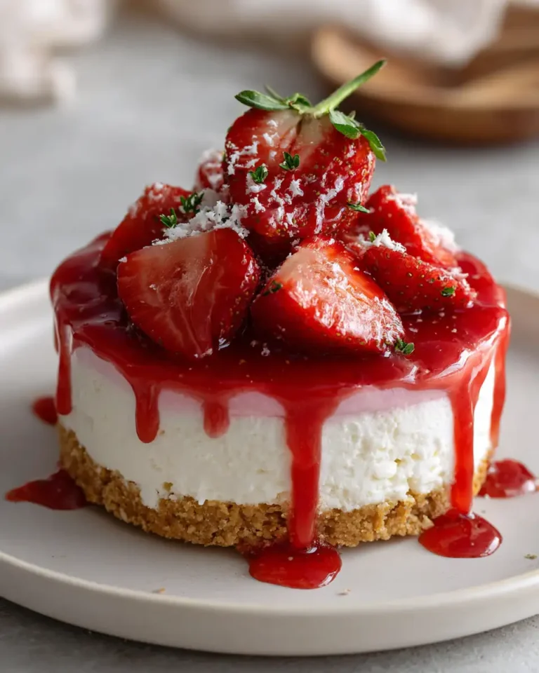 Irresistibly Easy No Bake Strawberry Cheesecake Delight - Featured Image