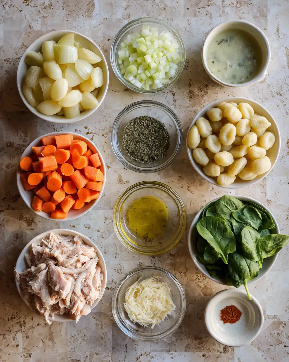 Savor the Creamy Comfort of Olive Garden Chicken Gnocchi Soup at Home 4 Ingredients for Savor the Creamy Comfort of Olive Garden Chicken Gnocchi Soup at Home