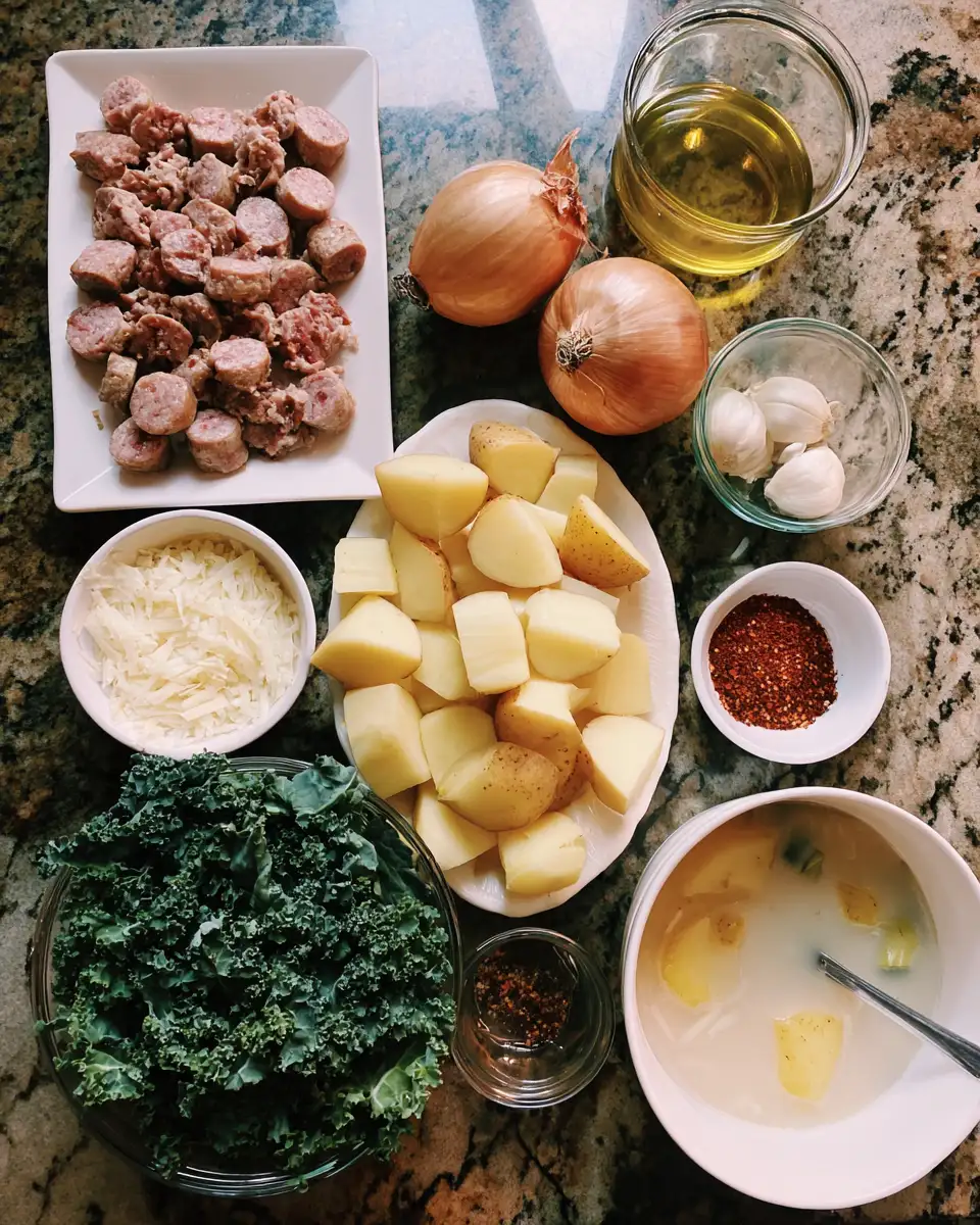Ingredients for Savor the Warmth: Recreate Olive Garden's Famous Zuppa Toscana at Home