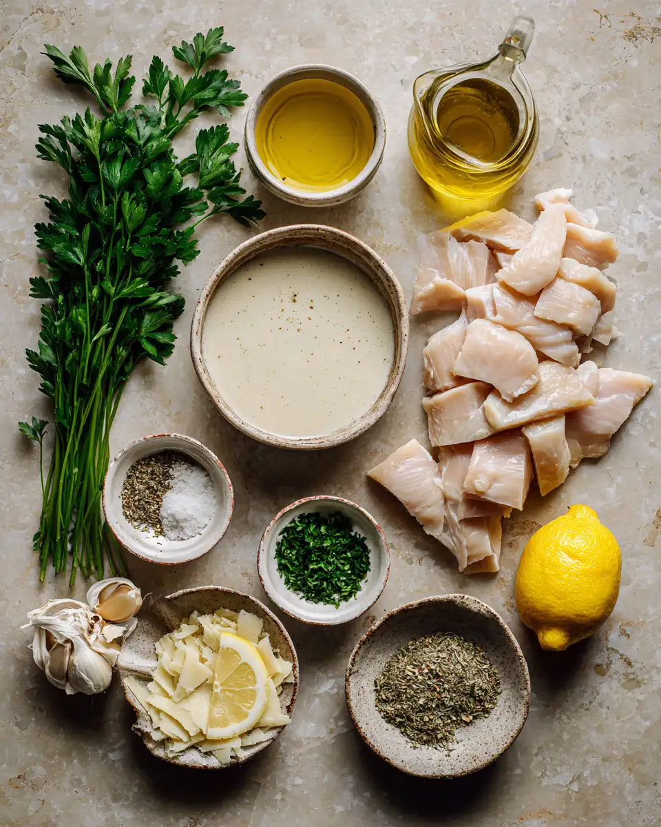 Ingredients for Creamy Comfort in a Pan: One Pot Chicken Cream Sauce Magic