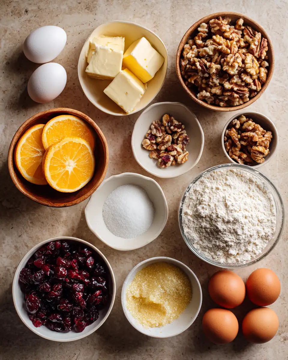 Ingredients for Zesty Delights: Irresistible Orange Cranberry Cookies