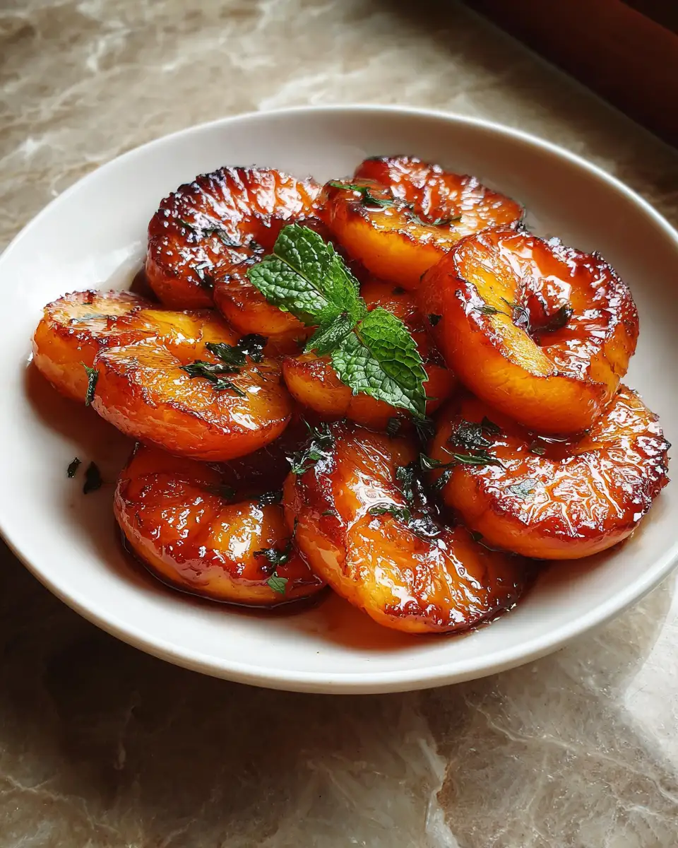 Final dish - Sizzle and Sweetness: Discover the Magic of Pan Fried Peaches