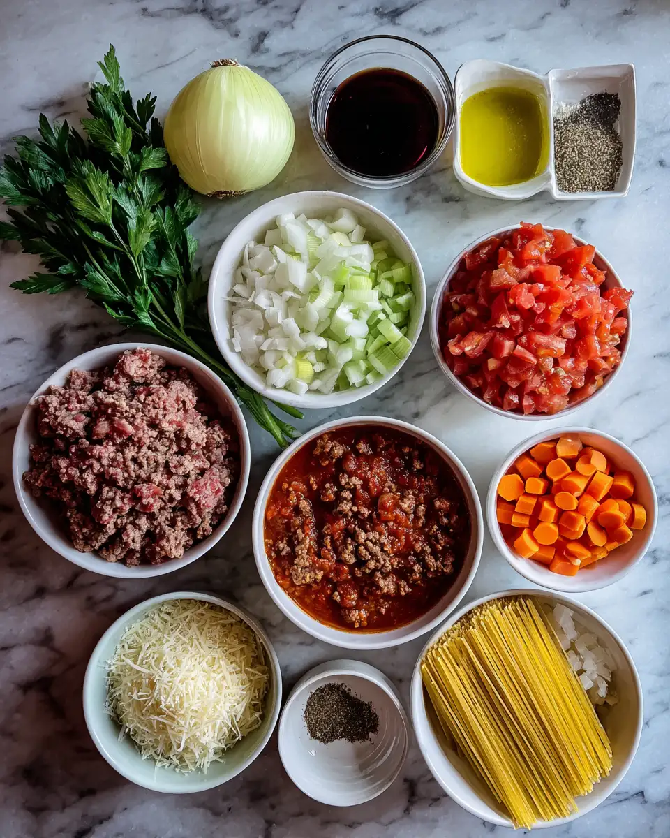 Ingredients for Savor the Tradition: Mastering Classic Italian Pasta Bolognese