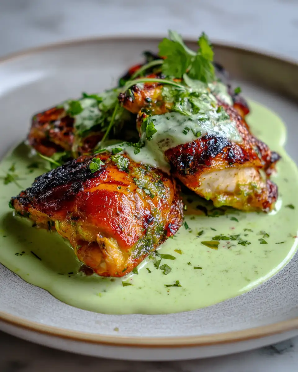 Discover the Flavors of Peru with Irresistible Peruvian Chicken and Creamy Green Sauce 6 Final dish - Discover the Flavors of Peru with Irresistible Peruvian Chicken and Creamy Green Sauce