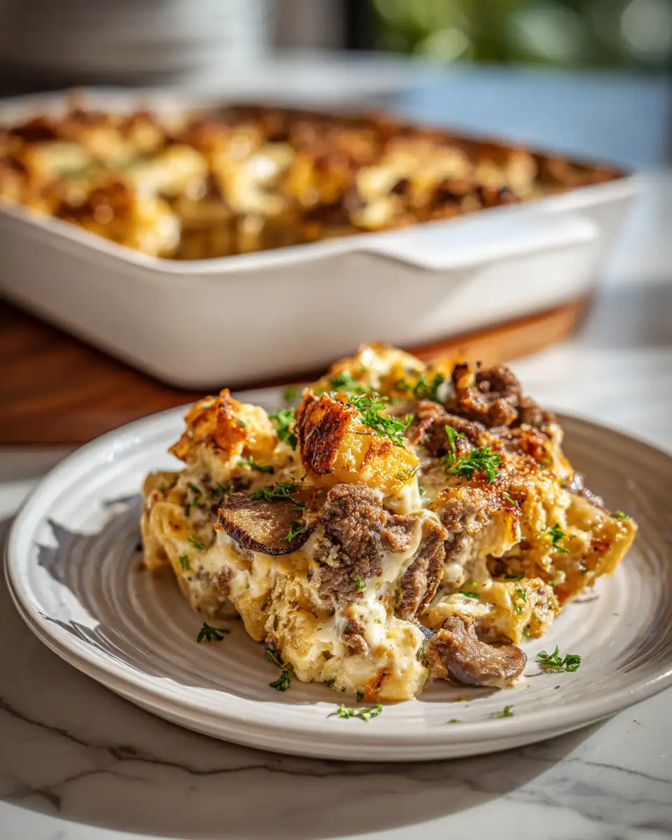Philly Cheesesteak Casserole: A Savory Twist on a Classic Favorite - Featured Image