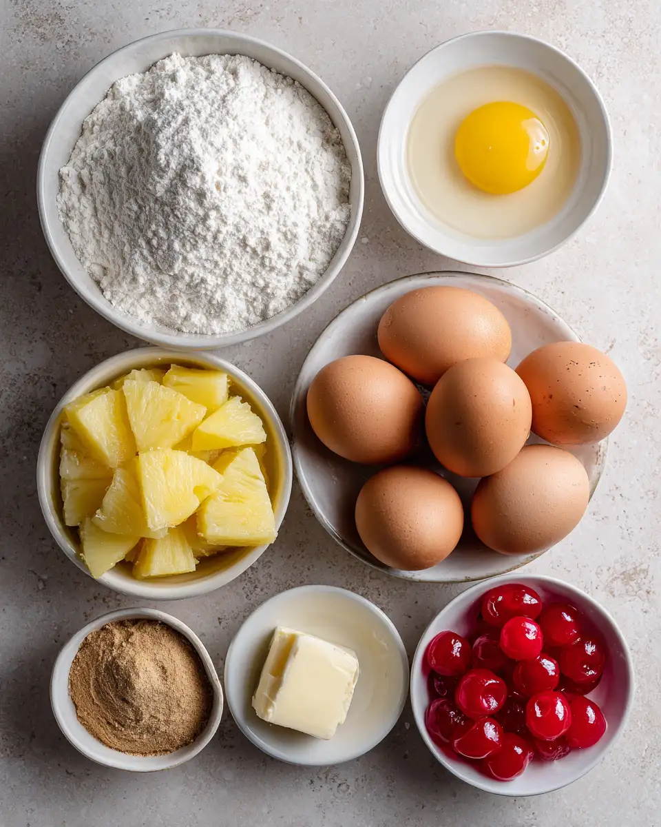 Ingredients for Tropical Twist: Pineapple Upside Down Sugar Cookies Delight
