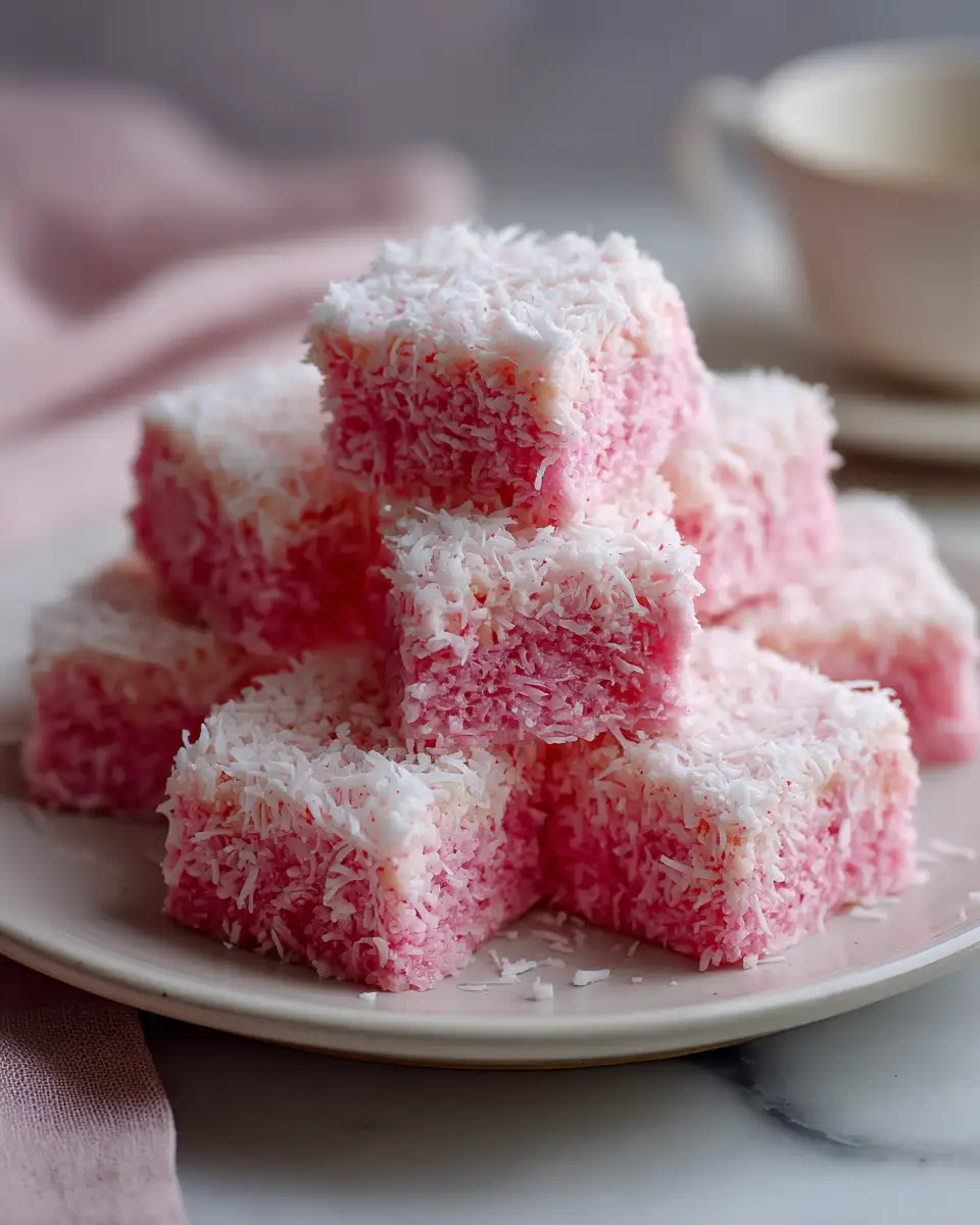 Tickled Pink: Irresistible Coconut Snowball Cake Bars - Featured Image