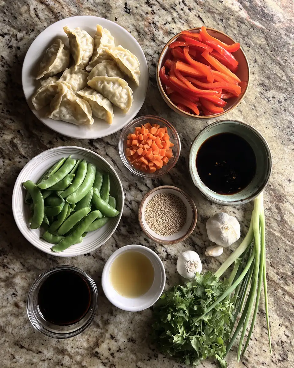 Ingredients for Sizzling Potsticker Stir Fry: A Flavorful Twist on a Classic Favorite