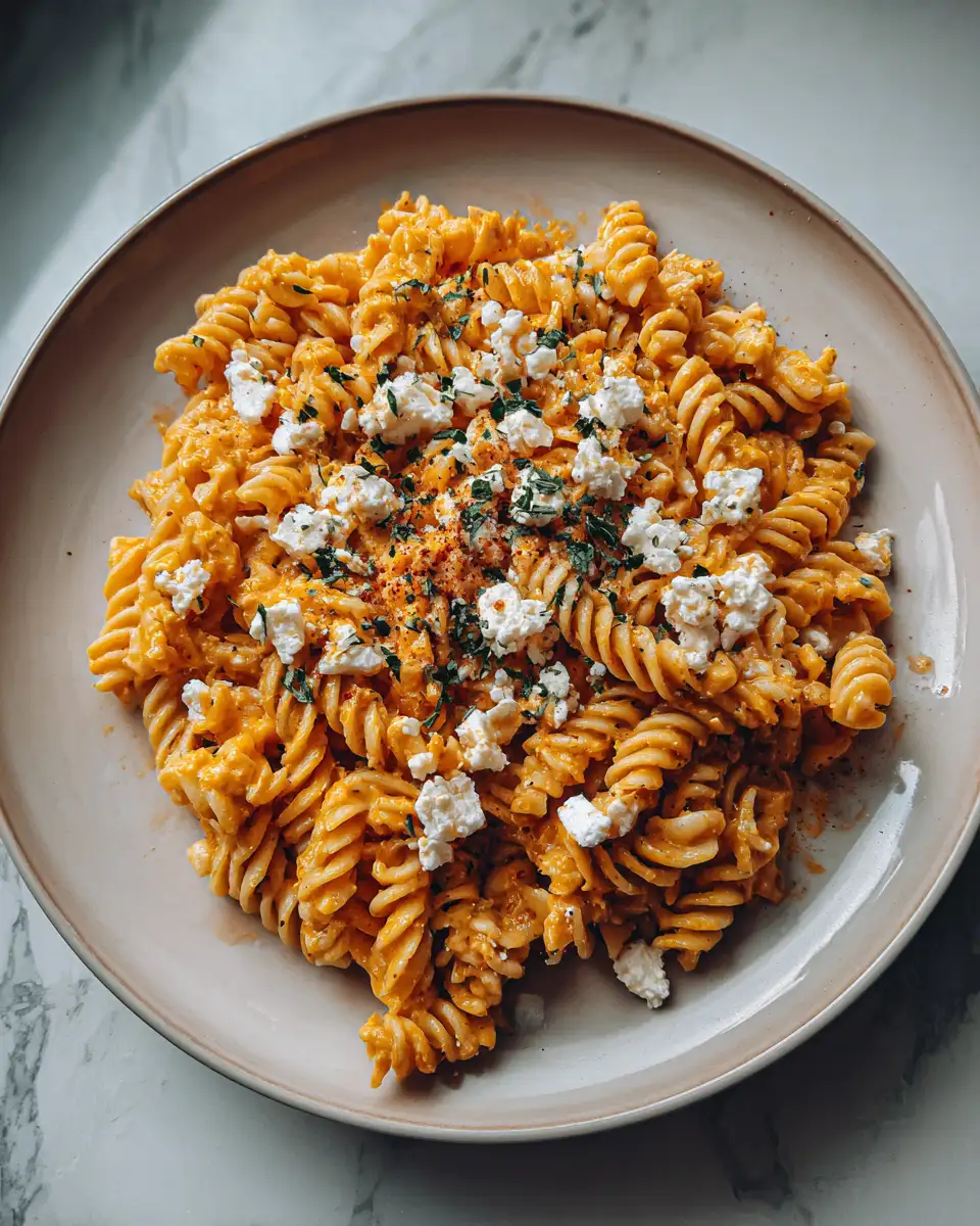 Final dish - Pumpkin Pasta with Feta: A Cozy Autumn Delight
