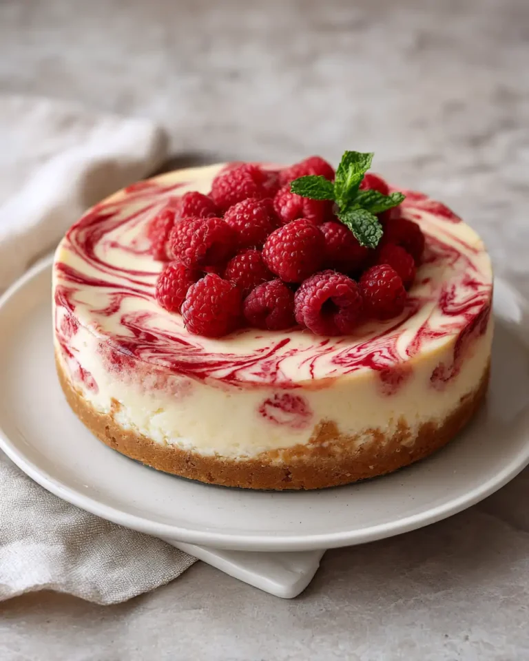 Indulge in the Dreamy Delight of Raspberry Swirl Cheesecake - Featured Image