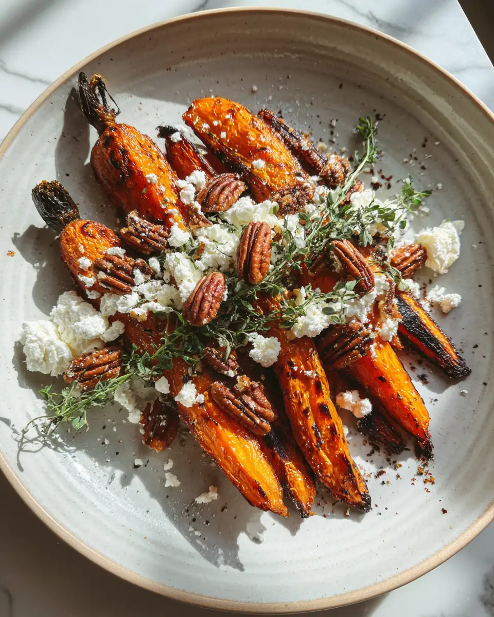 Final dish - Irresistible Roasted Carrots with Candied Pecans and Creamy Goat Cheese Delight