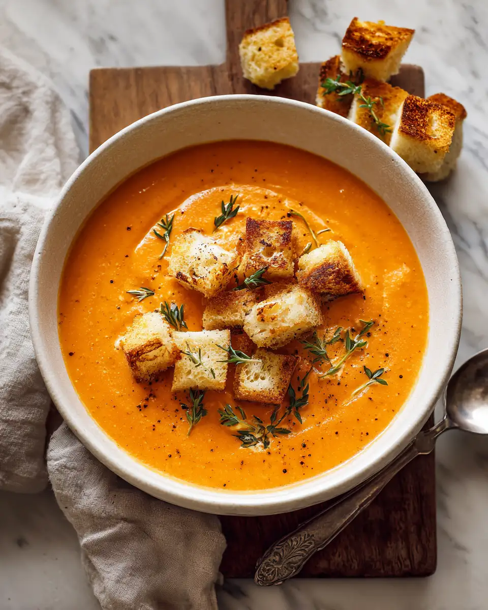 Creamy Comfort in a Bowl: Indulge in Roasted Red Pepper Gouda Soup - Featured Image