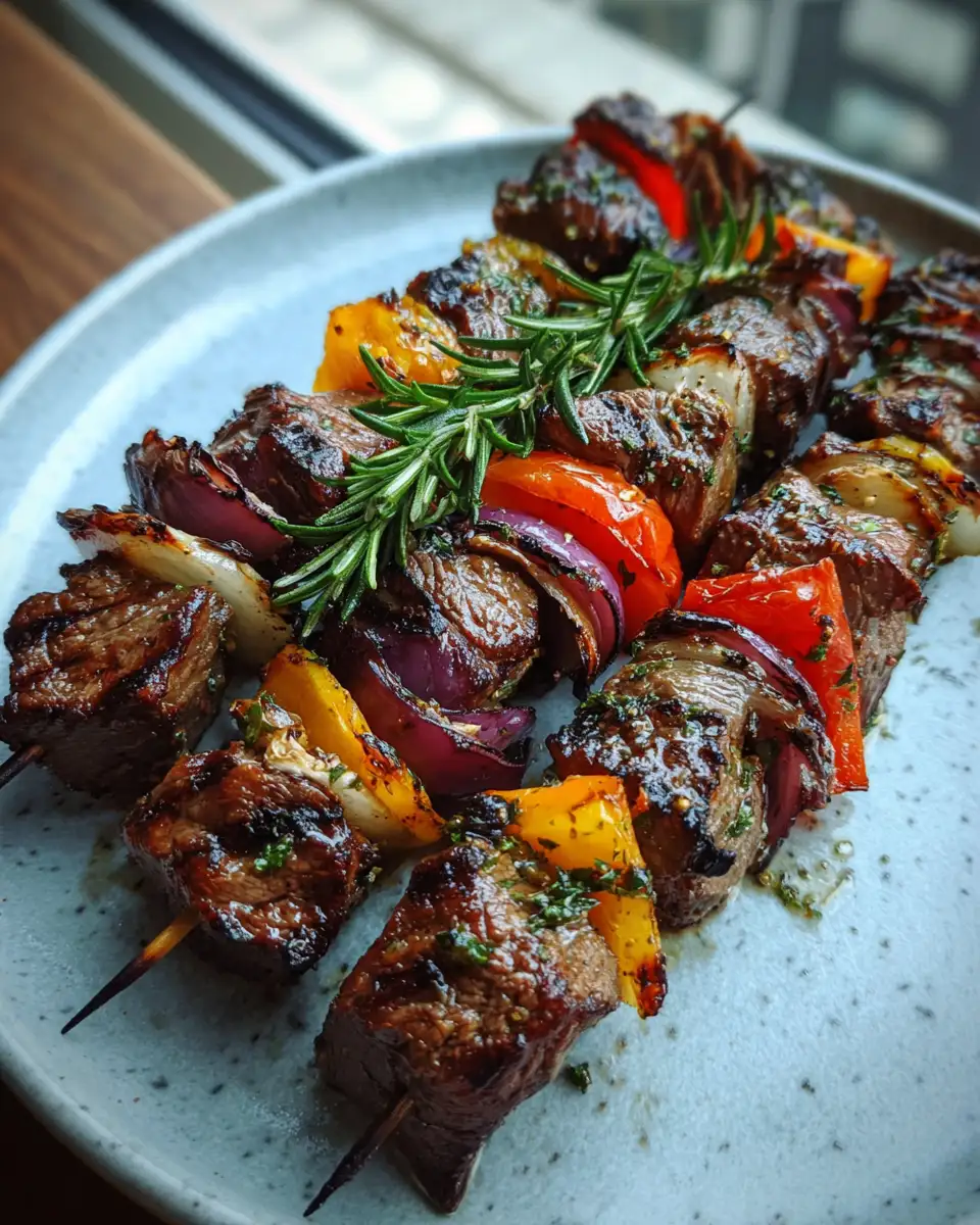 Final dish - Sizzling Rosemary Garlic Steak Kebabs: A Flavor-Packed Grilling Delight