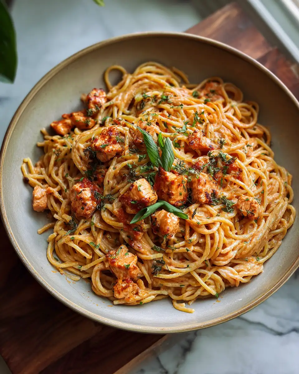 Irresistibly Creamy Salmon Pasta: A Decadent Delight 6 Final dish - Irresistibly Creamy Salmon Pasta: A Decadent Delight