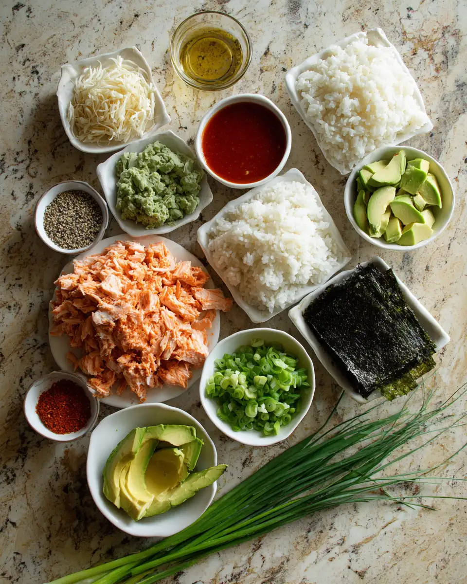 Ingredients for Savor the Fusion: Delectable Salmon Sushi Bake Delight