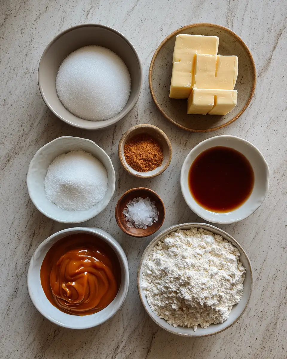 Ingredients for Indulge Your Sweet Tooth with Irresistible Salted Caramel Butter Bars