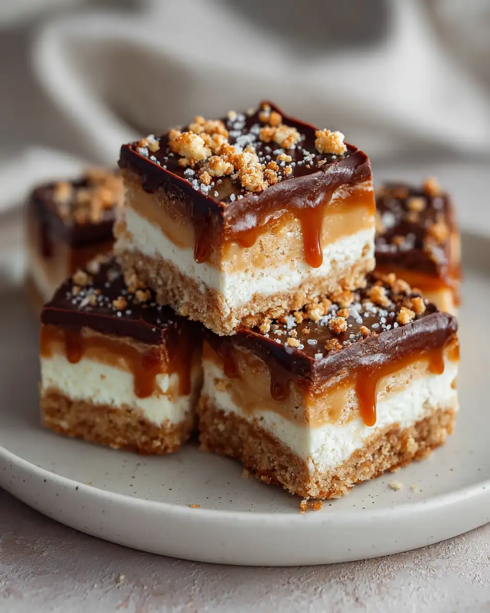 Irresistible Salted Caramel Cheesecake Crunch Bars That Will Wow Your Taste Buds - Featured Image