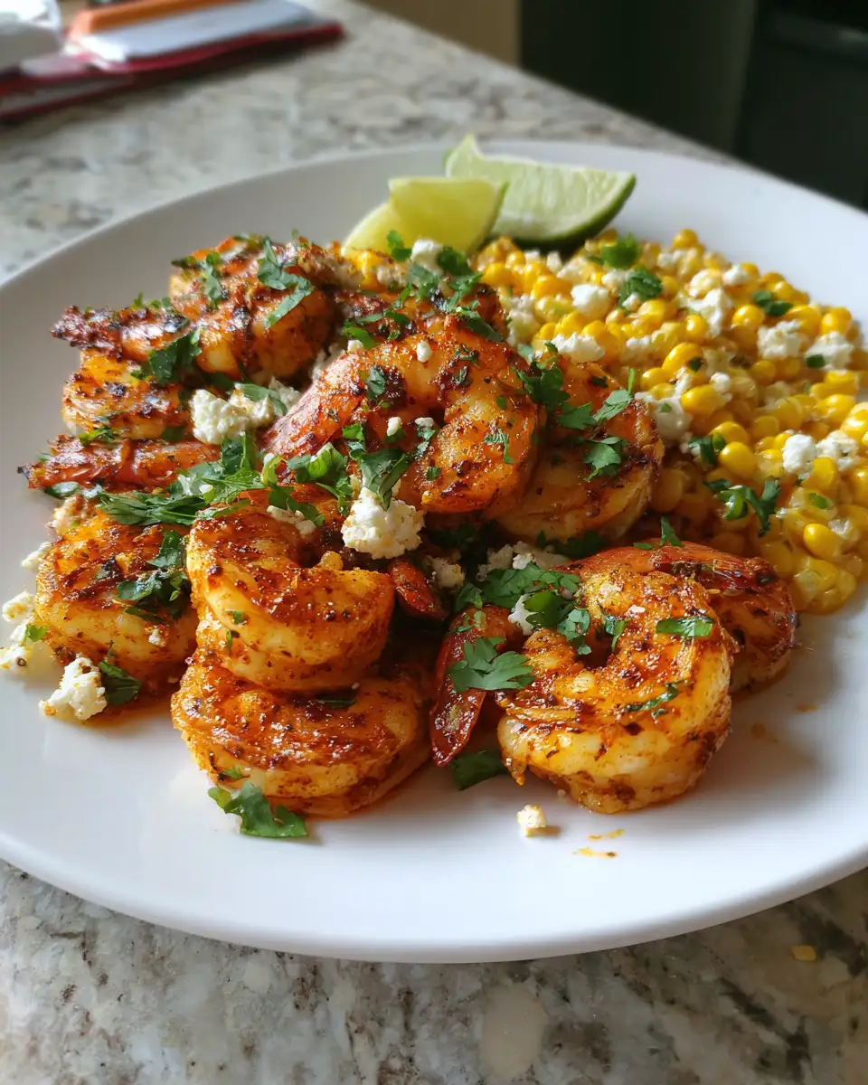 Sizzle and Spice: Irresistible Shrimp and Mexican Street Corn Skillet - Featured Image