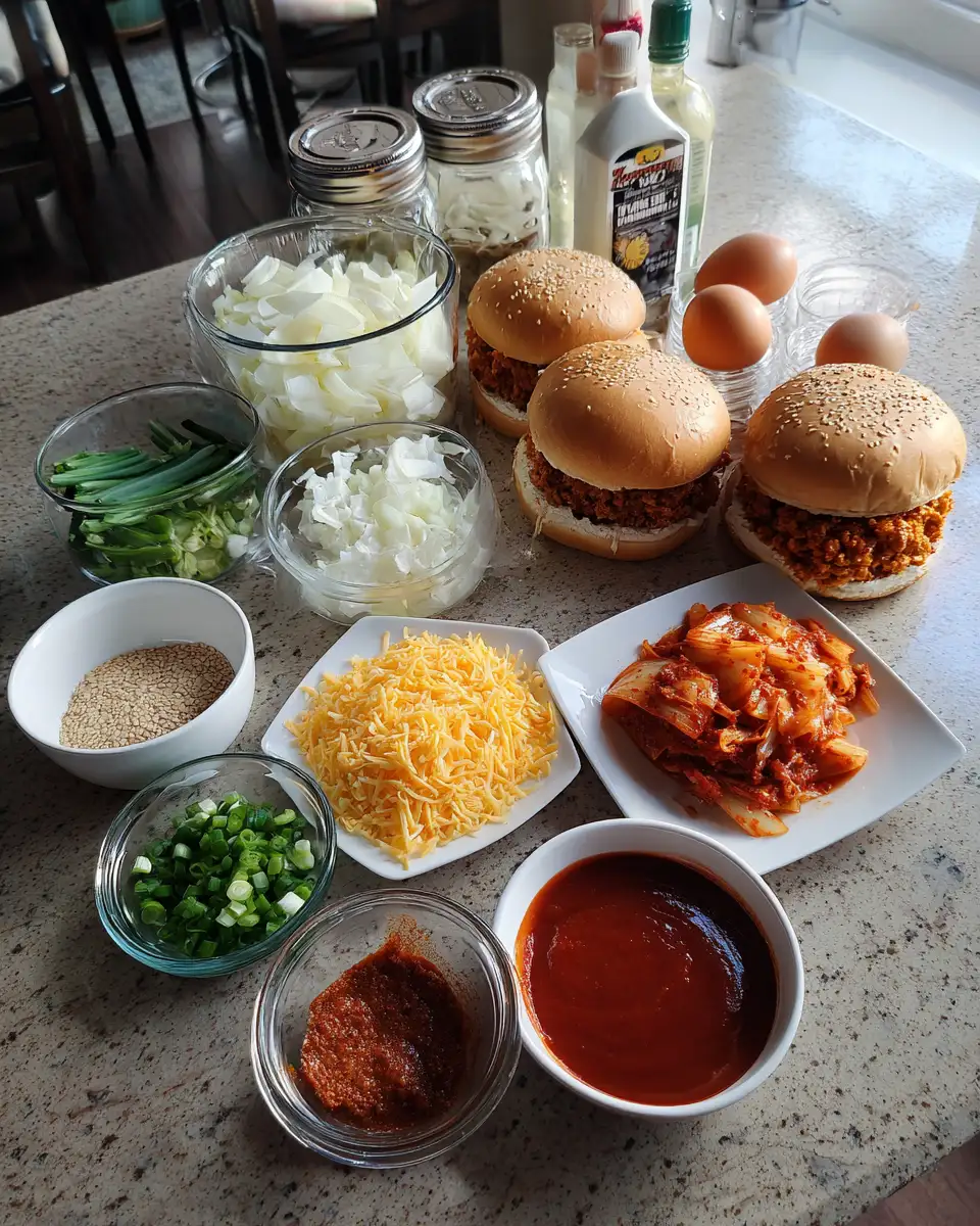 Ingredients for Sizzling Korean Chicken Burger: A Fusion Feast for Your Taste Buds