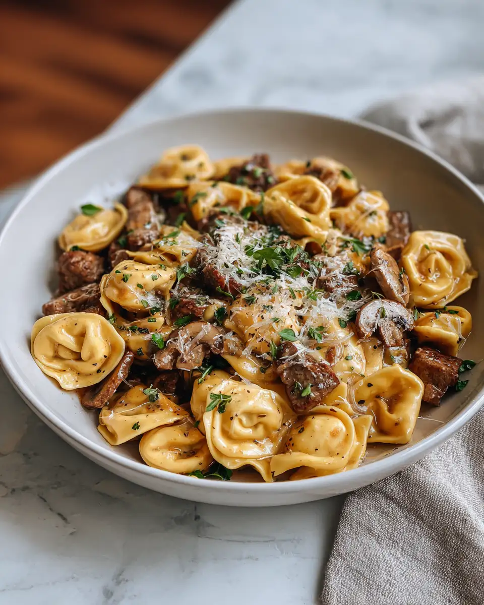 One-Pan Wonders: Skillet Beef Stroganoff Tortellini at Its Best - Featured Image