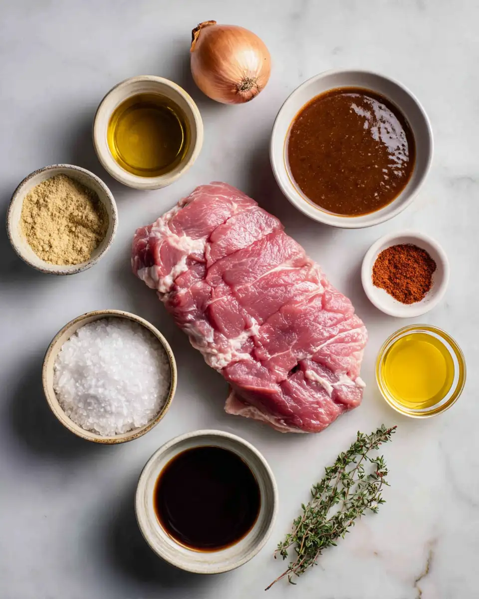 Ingredients for Melt-in-Your-Mouth Slow Cooker Apple Butter Pork Tenderloin Delight