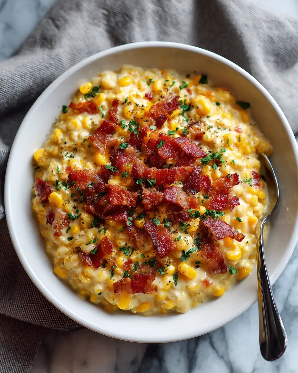Creamy Cheddar Corn with Bacon: A Slow Cooker Sensation - Featured Image